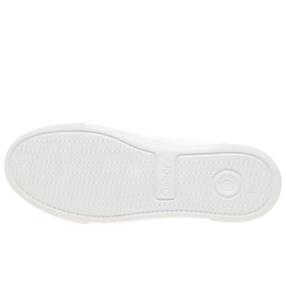 White/Platino Gabor Campus Womens Trainers