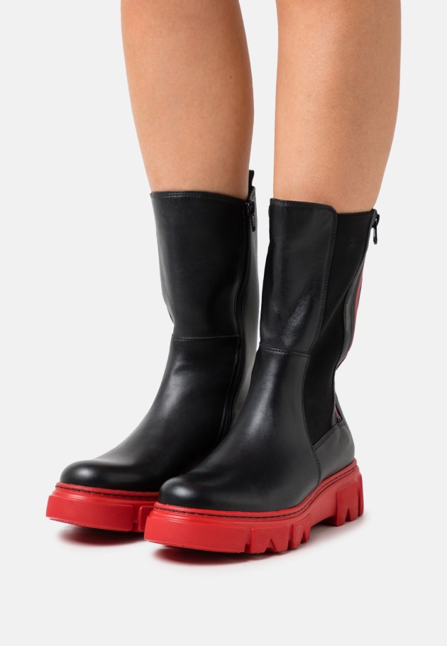 Women Platform Ankle Boots Black Gabor