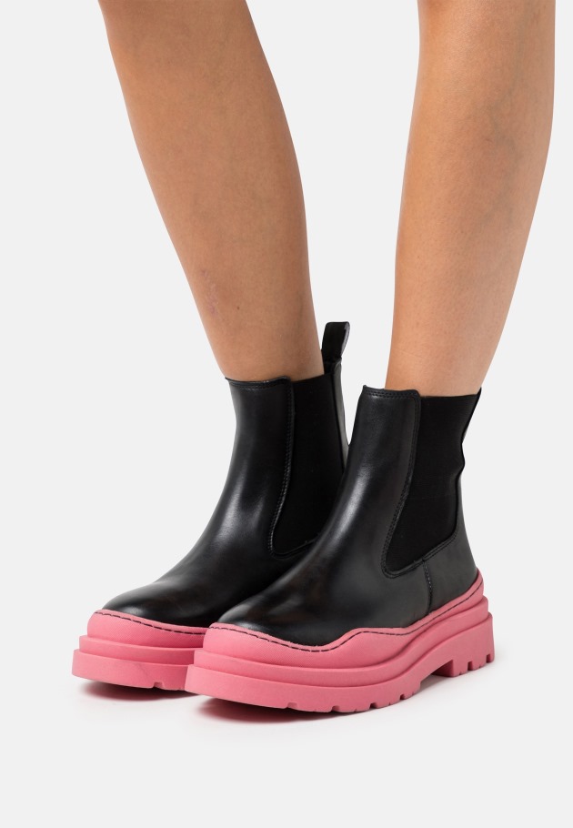 Women Platform Ankle Boots Black Gabor