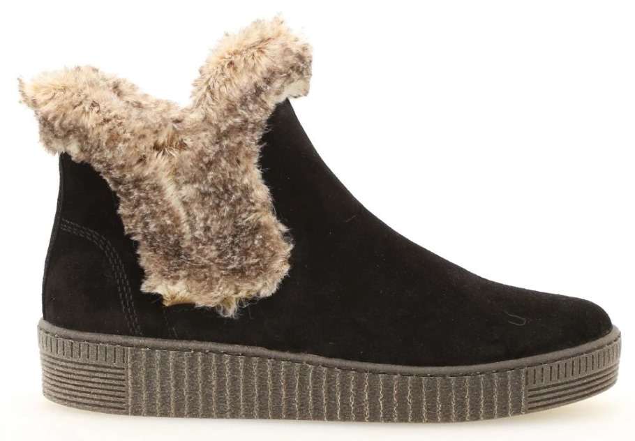 Gabor 33.737-17 - Bottine Plateau Daim Noir