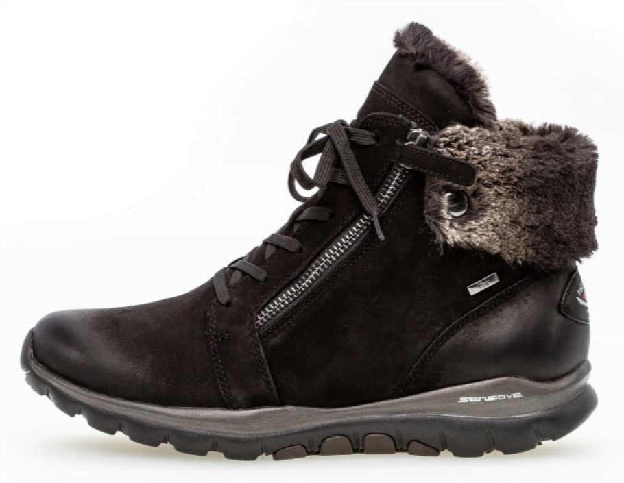 Gabor 76866.47 - Cuir Nubuck Huilé Noir