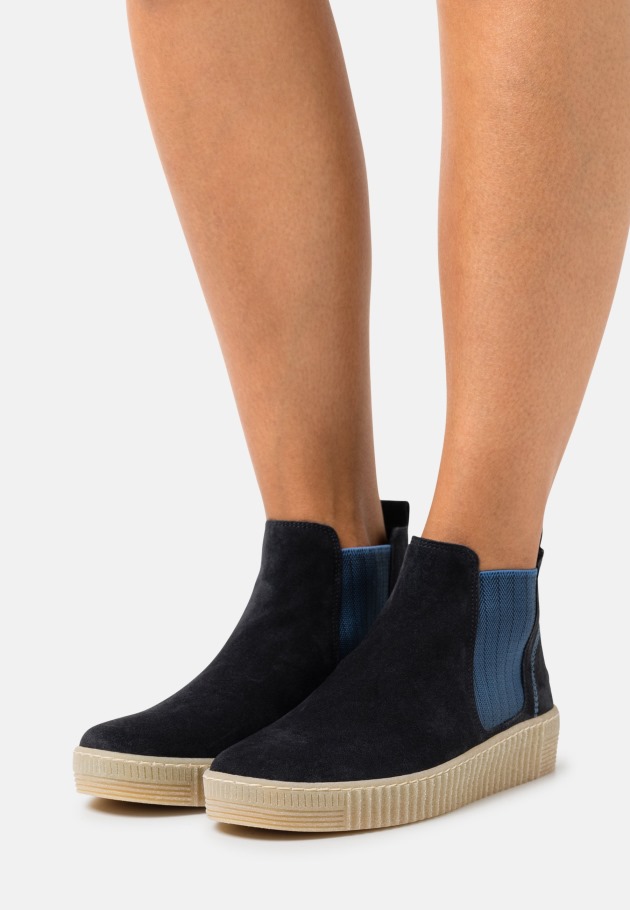 Platform Ankle Boots Pazifik/Blau/Natur Gabor