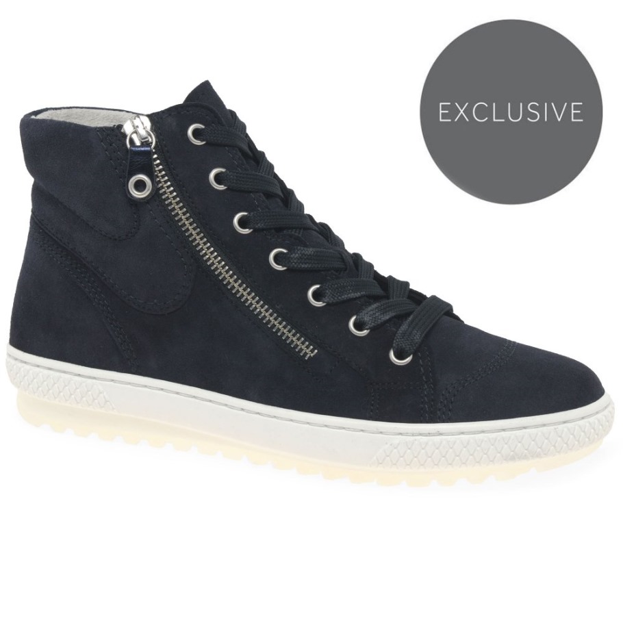 Atlantic Suede/Metallic Gabor Bulner Ladies Casual Ankle Boots