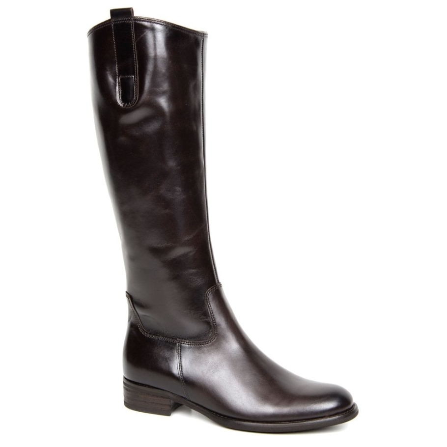 Brook M Womens Medium Calf Fitting Long Boots Gabor Espresso