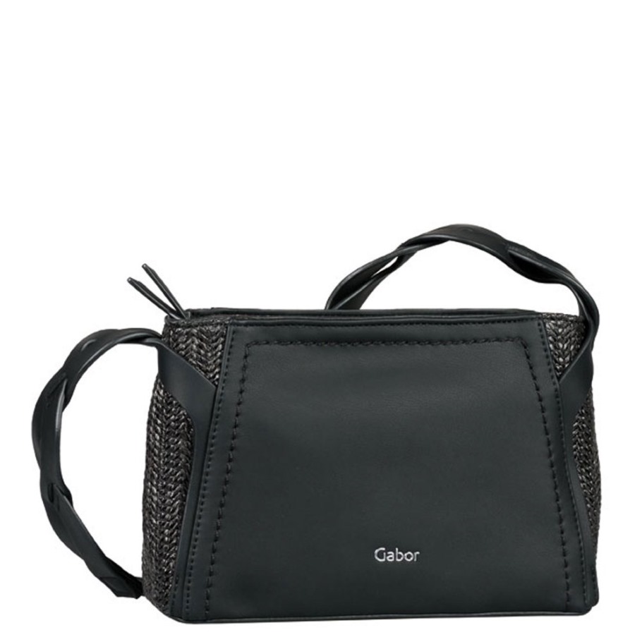 Carlotta Ladies Messenger Handbag Gabor Black Print