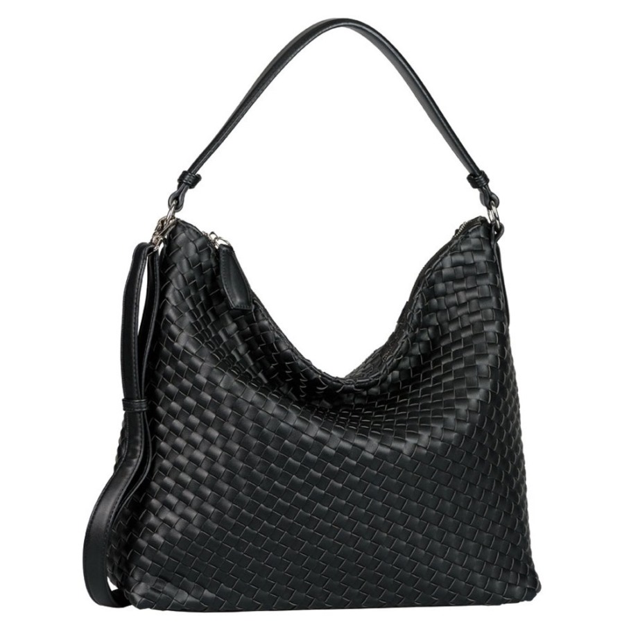Emilia Ladies Hobo Bag Black Print Gabor
