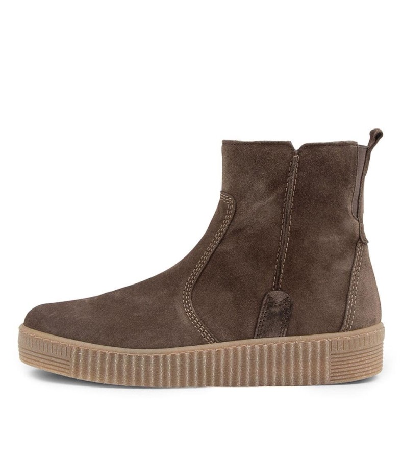 Gabor Abarcy Bottines En Daim Tartufo