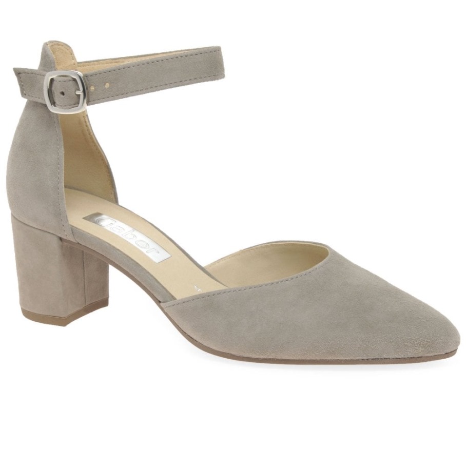 Gabor Gala Womens Open Court Shoes Visone Suede