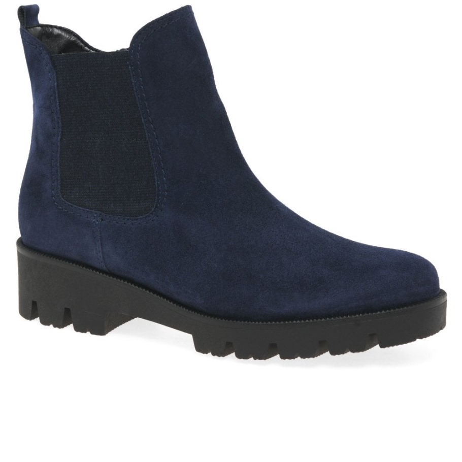 Marine Suede Newport Womens Chelsea Boots Gabor