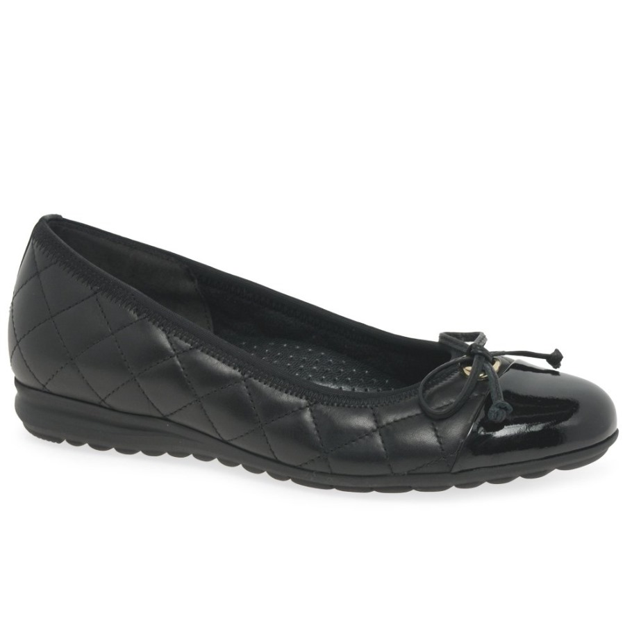 Snowdrop Ladies Ballet Pumps Gabor Black/Patent